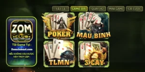 Giao diện game bài được thiết kế lôi cuốn và ấn tượng